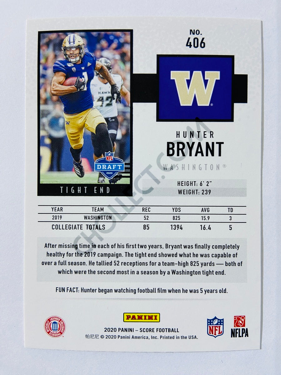 Hunter Bryant - Washington Huskies 2020 Panini Score RC Rookie #406