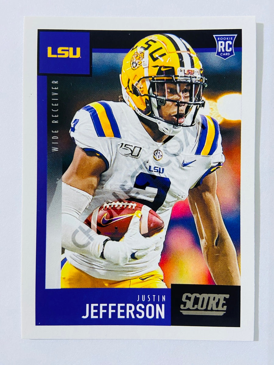 2020 Score #430 Justin Jefferson LSU Tigers Rookie Football Card