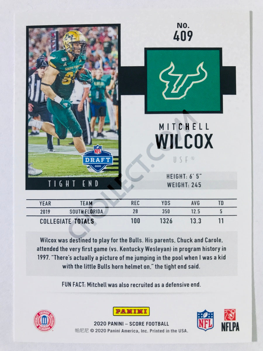 Mitchell Wilcox - South Florida Bulls 2020 Panini Score Scorecard Parallel RC Rookie #409