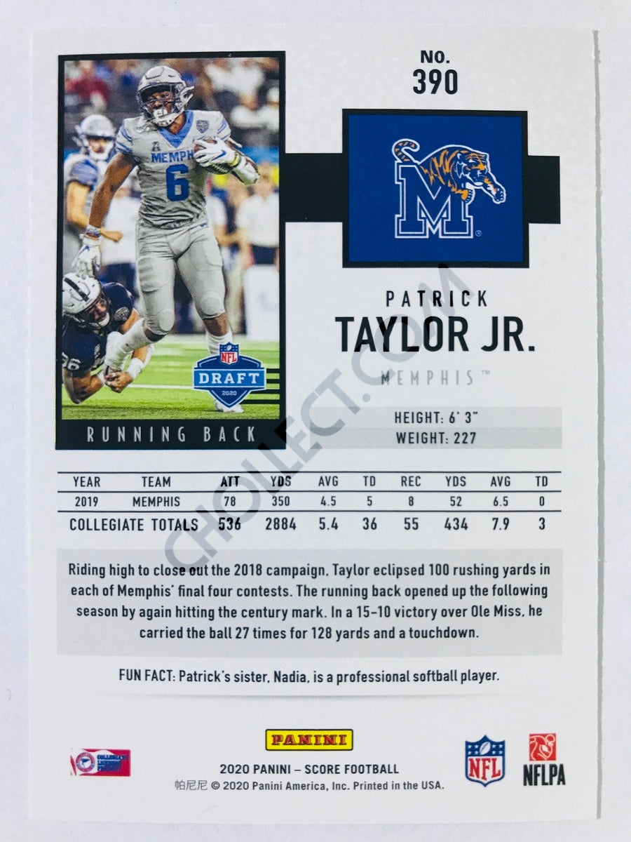 Patrick Taylor Jr. - Memphis Tigers 2020 Panini Score Showcase Parallel RC Rookie #390 | 024/100