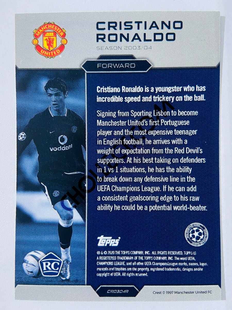 Cristiano Ronaldo - Manchester United 2020 Topps UCL The Lost Rookie Card (2003-04 Season)