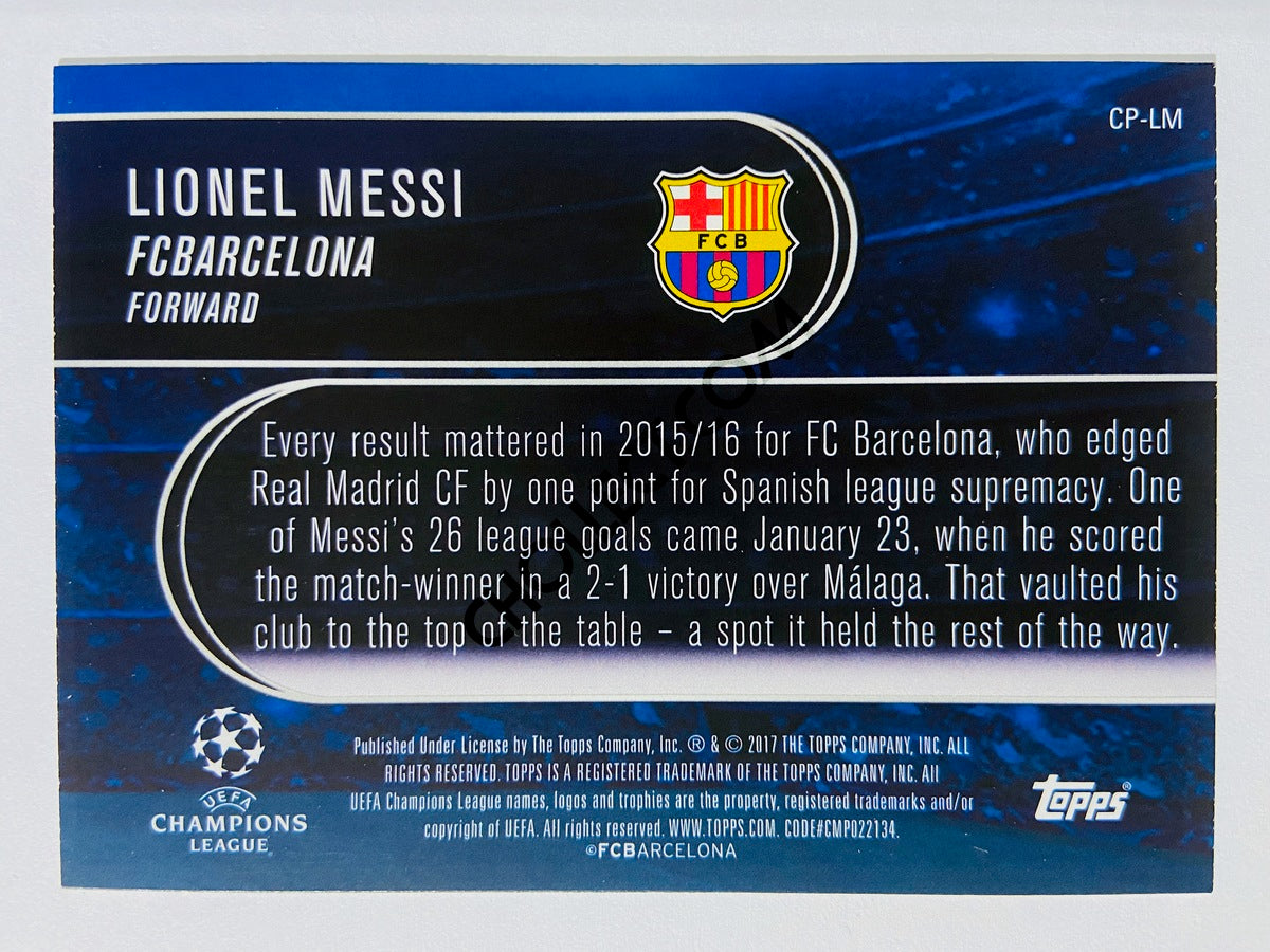 Lionel Messi - FC Barcelona 2016-17 Topps UCL Showcase Champions Pedigree #CP-LM