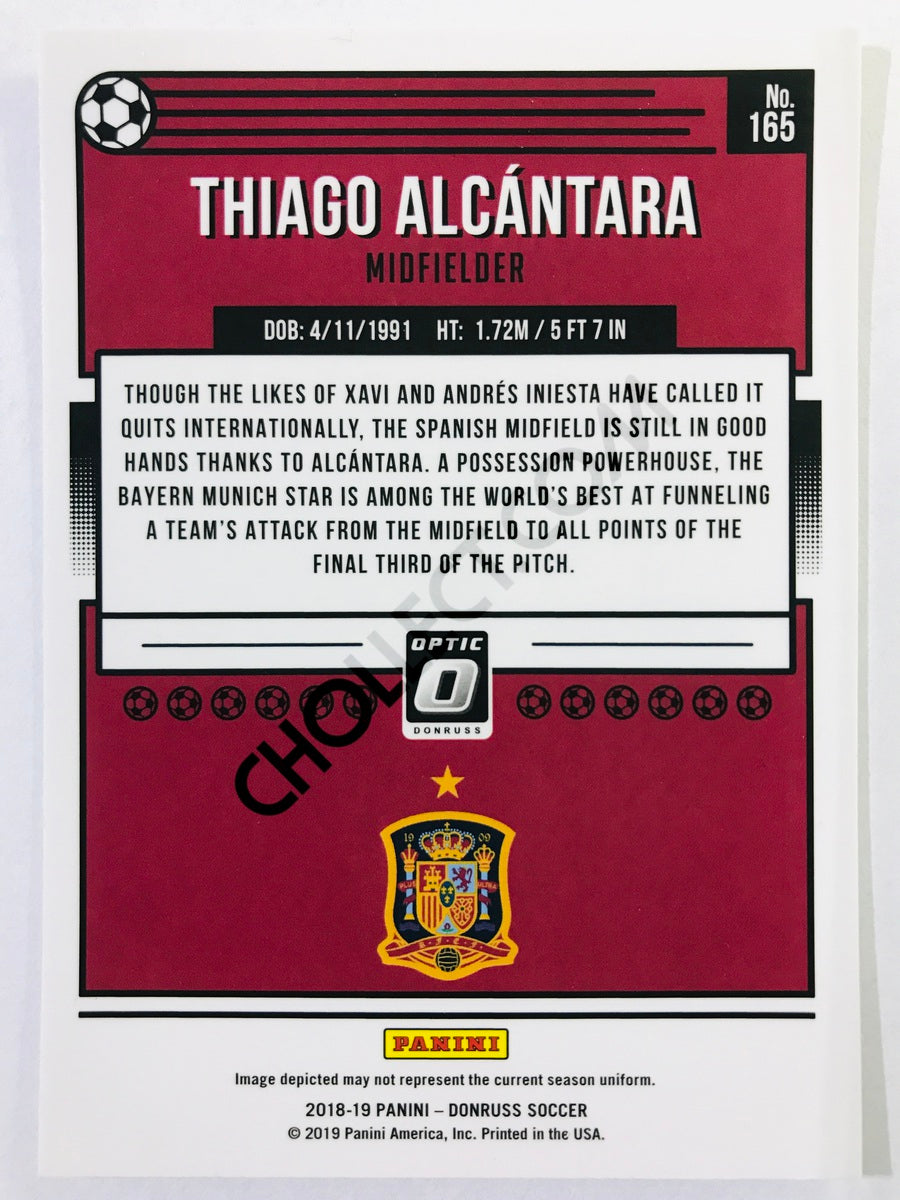 Thiago Alcantara - Spain 2018-19 Panini Donruss Optic #165