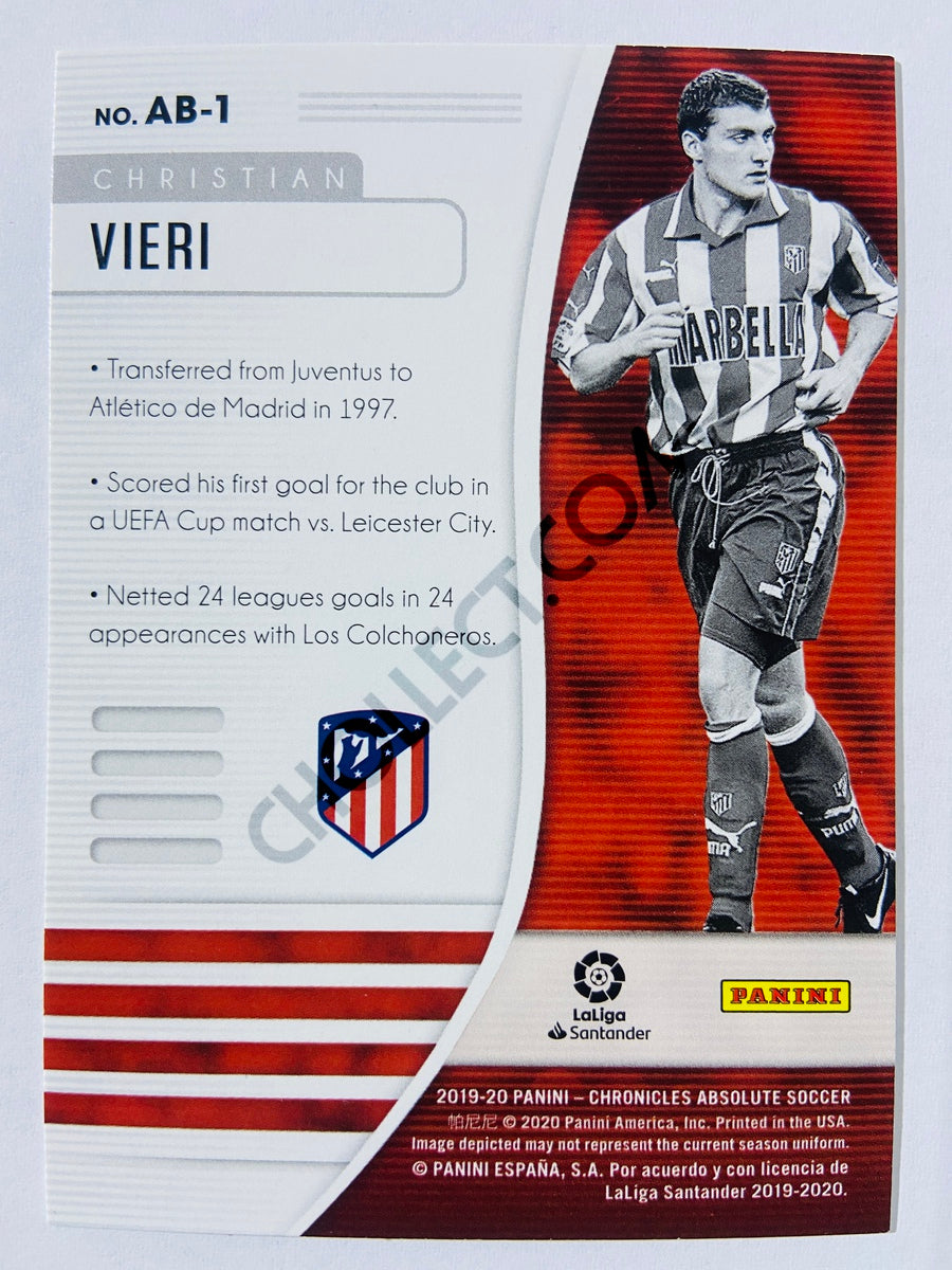 Christian Vieri - Atletico de Madrid 2019-20 Panini Chronicles Absolute Orange Parallel #AB-1
