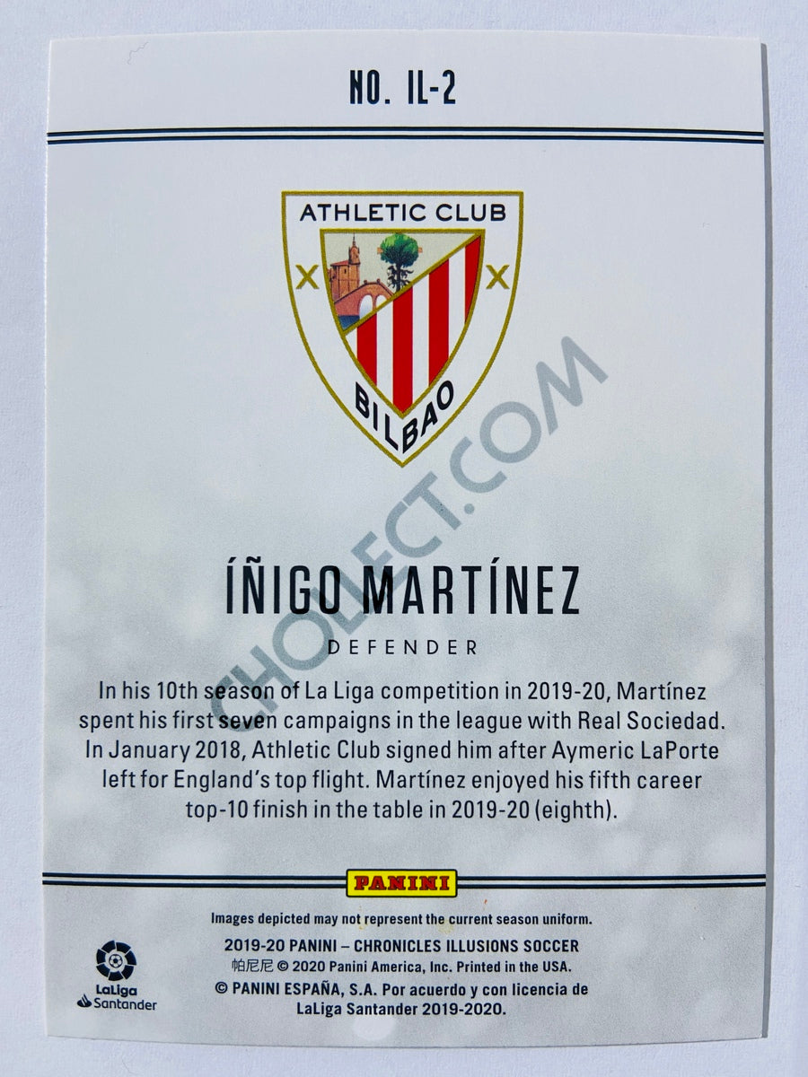 Inigo Martinez - Athletic Club Bilbao 2019-20 Panini Chronicles Illusions Orange Parallel #IL-2
