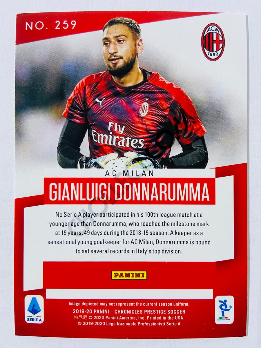 Gianluigi Donnarumma - AC Milan 2019-20 Panini Chronicles Prestige Blue Xtra Points Parallel #259