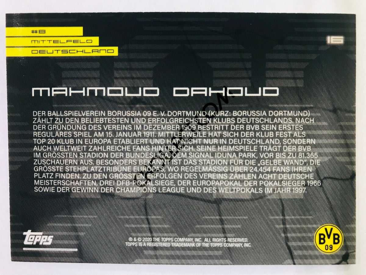 Mahmoud Dahoud 2020 Topps 2020 BVB Borussia Dortmund Soccer Card #16