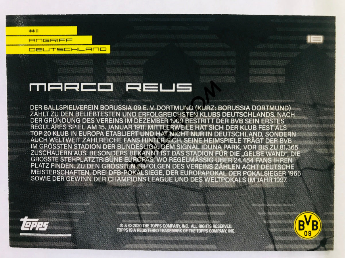 Marco Reus 2020 Topps 2020 BVB Borussia Dortmund Soccer Card #18