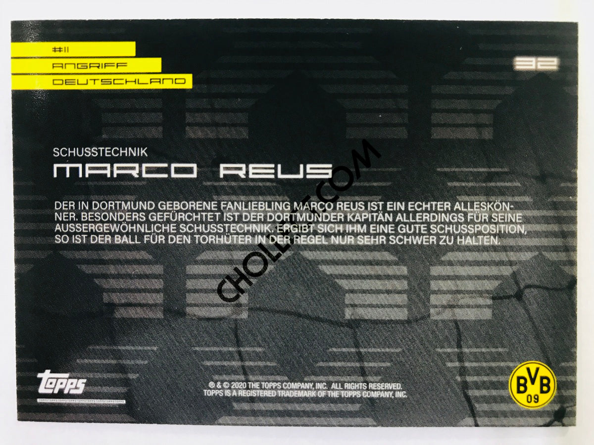 Marco Reus (Signature Moves & Celebrations) 2020 Topps 2020 BVB Borussia Dortmund Soccer Card #32