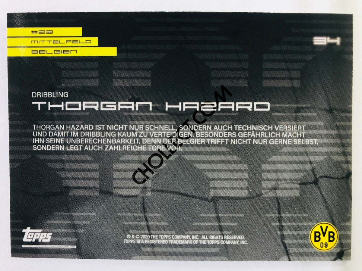 Thorgan Hazard (Signature Moves & Celebrations) 2020 Topps 2020 BVB Borussia Dortmund Soccer Card #34