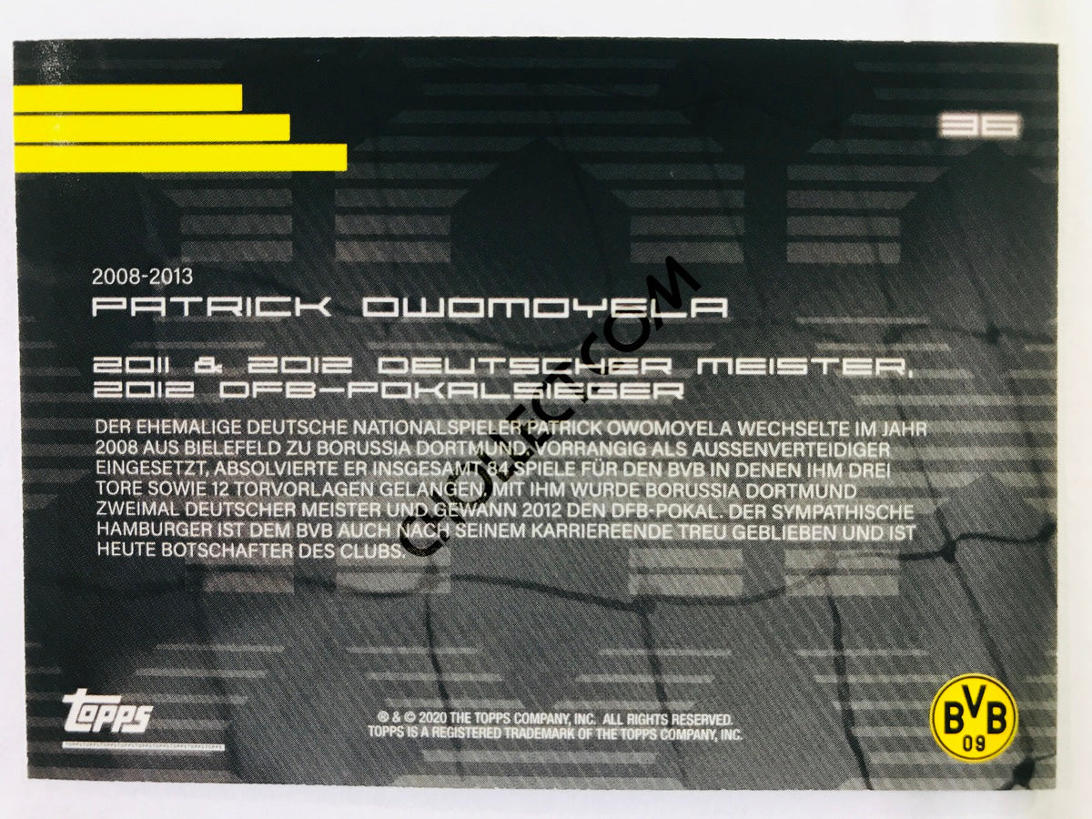 Patrick Owomoyela (Legends) 2020 Topps 2020 BVB Borussia Dortmund Soccer Card #36