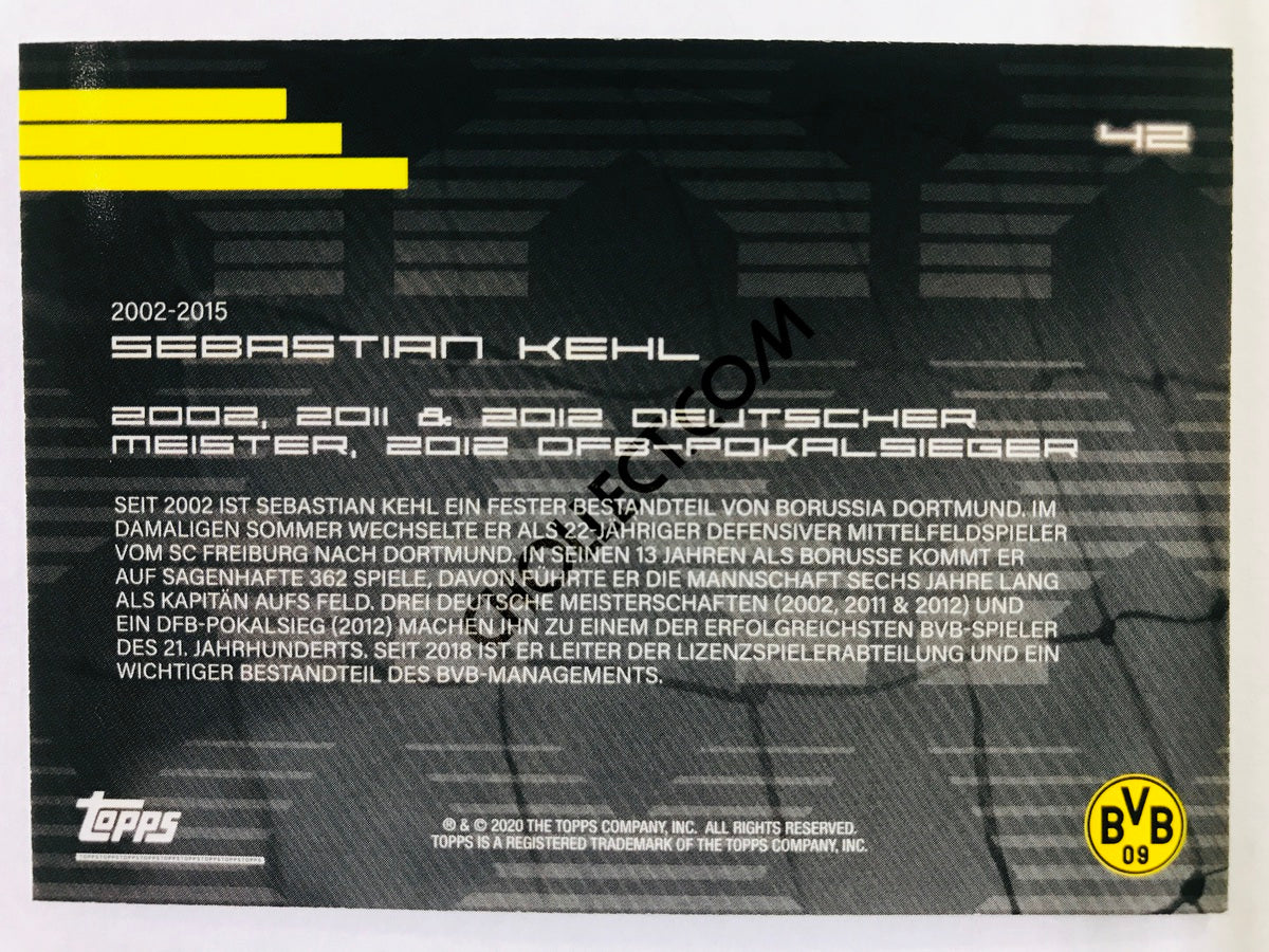 Sebastian Kehl (Legends) 2020 Topps 2020 BVB Borussia Dortmund Soccer Card #42