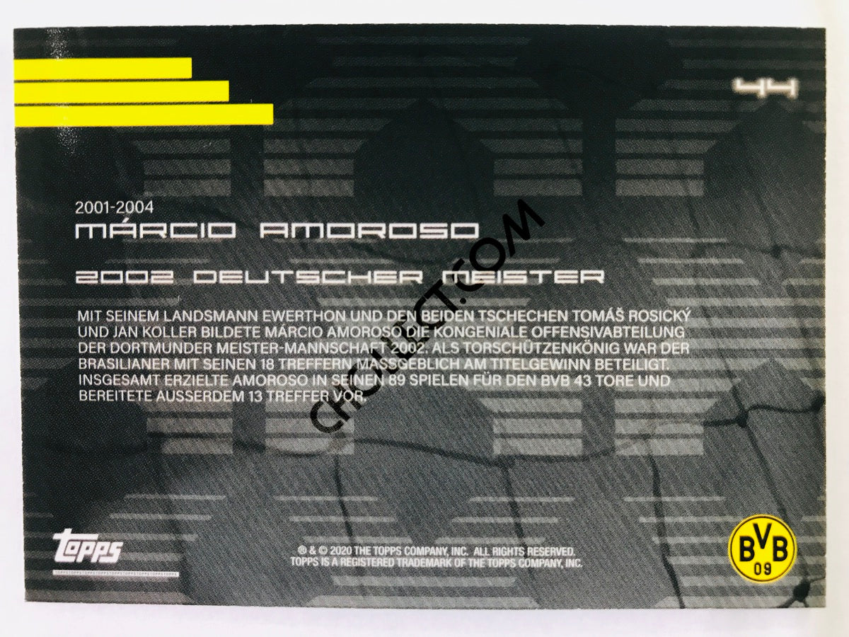 Marcio Amoroso (Legends) 2020 Topps 2020 BVB Borussia Dortmund Soccer Card #44