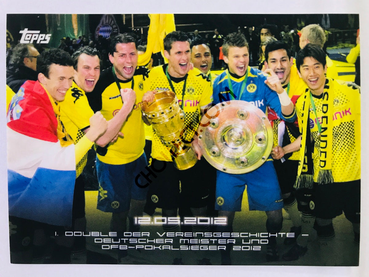 Moments: 12.05.2012 - 1 Double der Vereinsgeschichte - Deutscher Meister und DFB-Pokalsieger 2012 2020 Topps 2020 BVB Borussia Dortmund Soccer Card #50