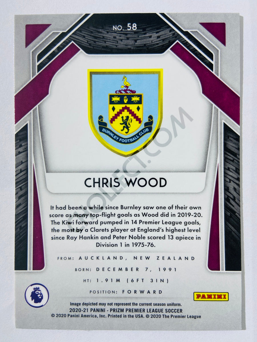 Chris Wood - Burnley 2020-21 Panini Prizm Premier League #58