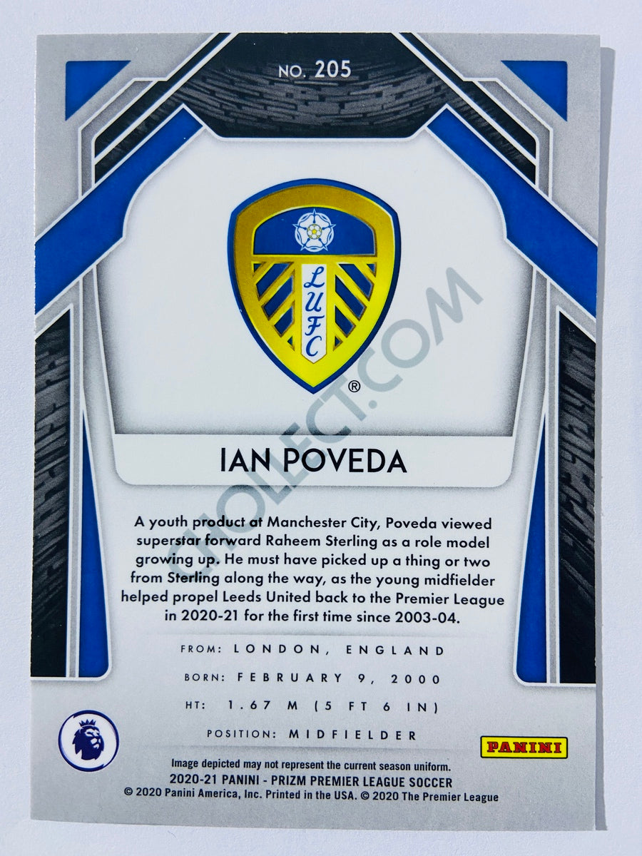 Ian Poveda - Leeds United 2020-21 Panini Prizm Premier League RC Rookie #205