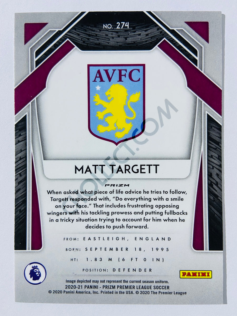 Matt Targett - Aston Villa 2020-21 Panini Prizm Premier League Silver Parallel RC Rookie #274