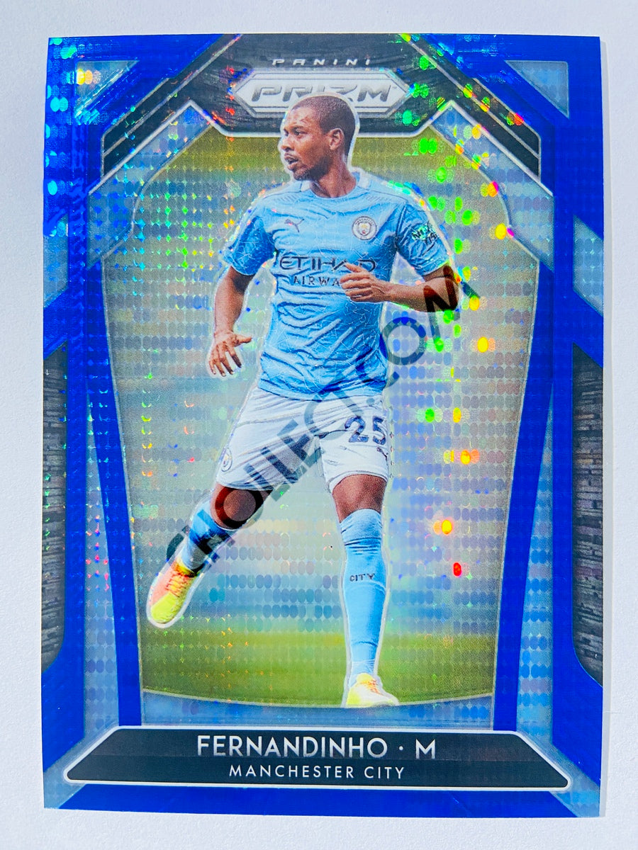 Fernandinho - Manchester City 2020-21 Panini Prizm Premier League Blue Pulsar Parallel #103