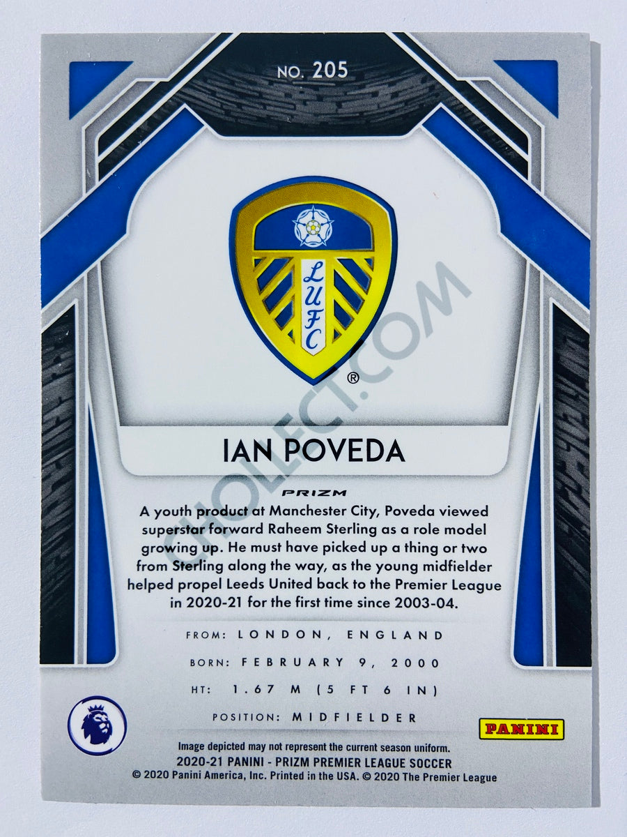 Ian Poveda - Leeds United 2020-21 Panini Prizm Premier League Red Pulsar Parallel RC Rookie #205