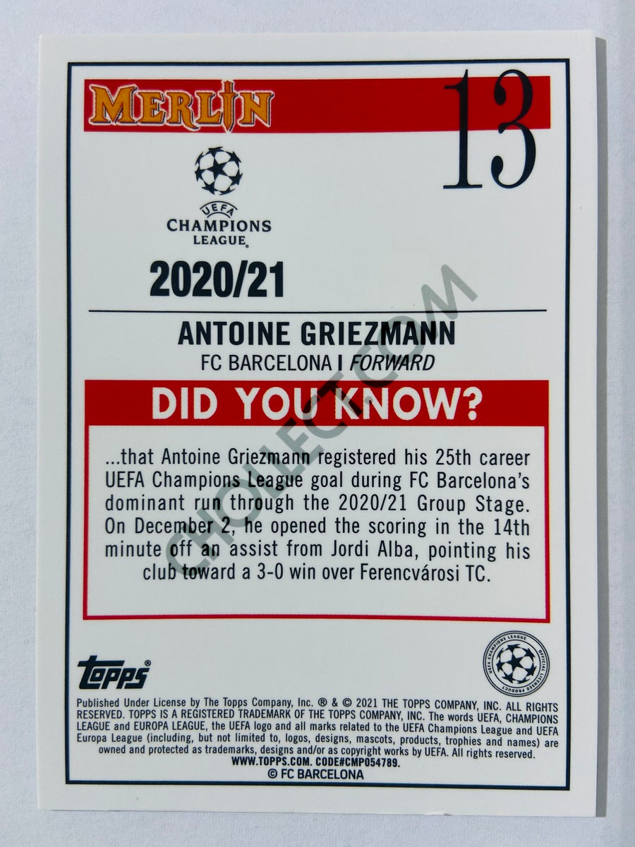 Antoine Griezmann - FC Barcelona 2020-21 Topps UEFA Champions League Merlin #13