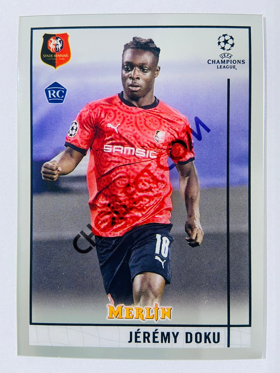 Jeremy Doku - Stade Rennais FC 2020-21 Topps UEFA Champions League Merlin RC Rookie #64