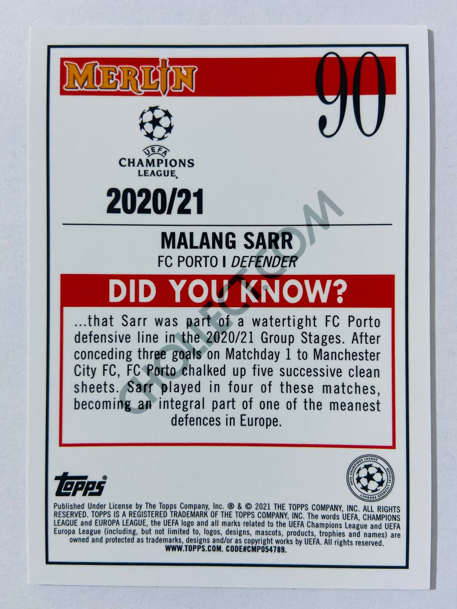 Malang Sarr - FC Porto 2020-21 Topps UEFA Champions League Merlin RC Rookie #90