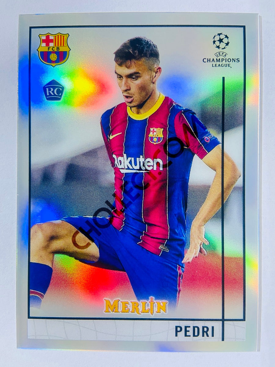 Pedri - FC Barcelona 2020-21 Topps UEFA Champions League Merlin Refractor RC Rookie #89
