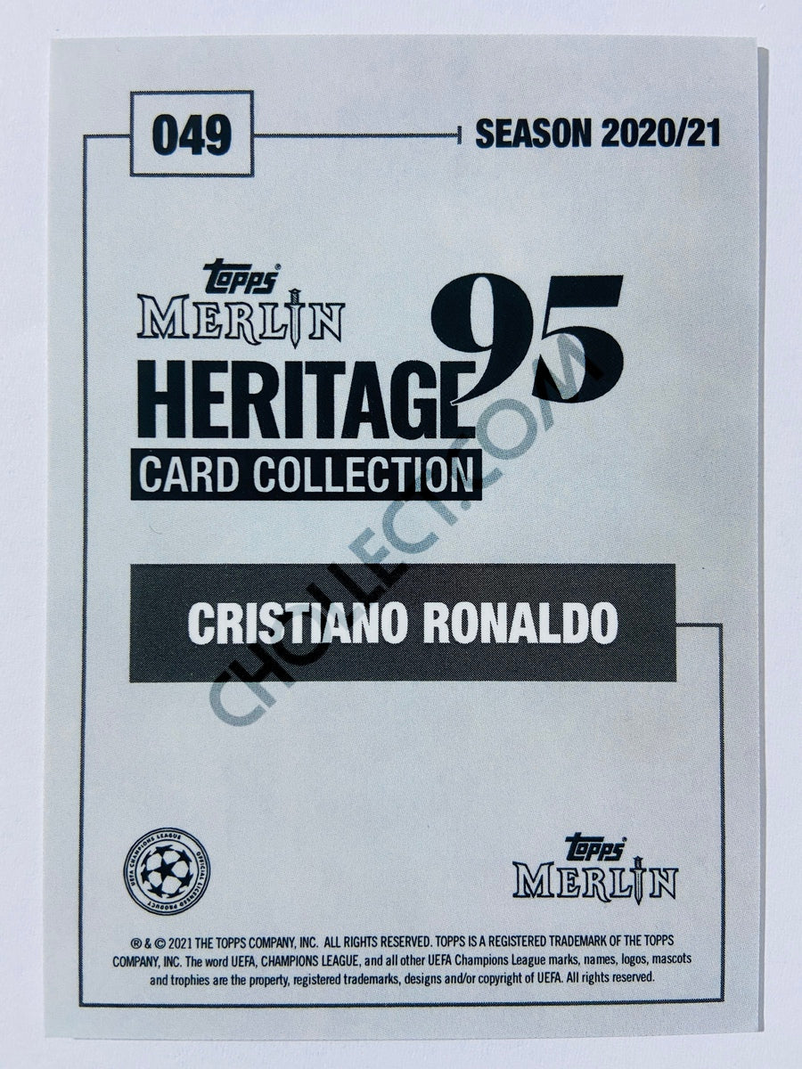 Cristiano Ronaldo - Juventus 2021 Topps Merlin Heritage Card Collection UCL #49