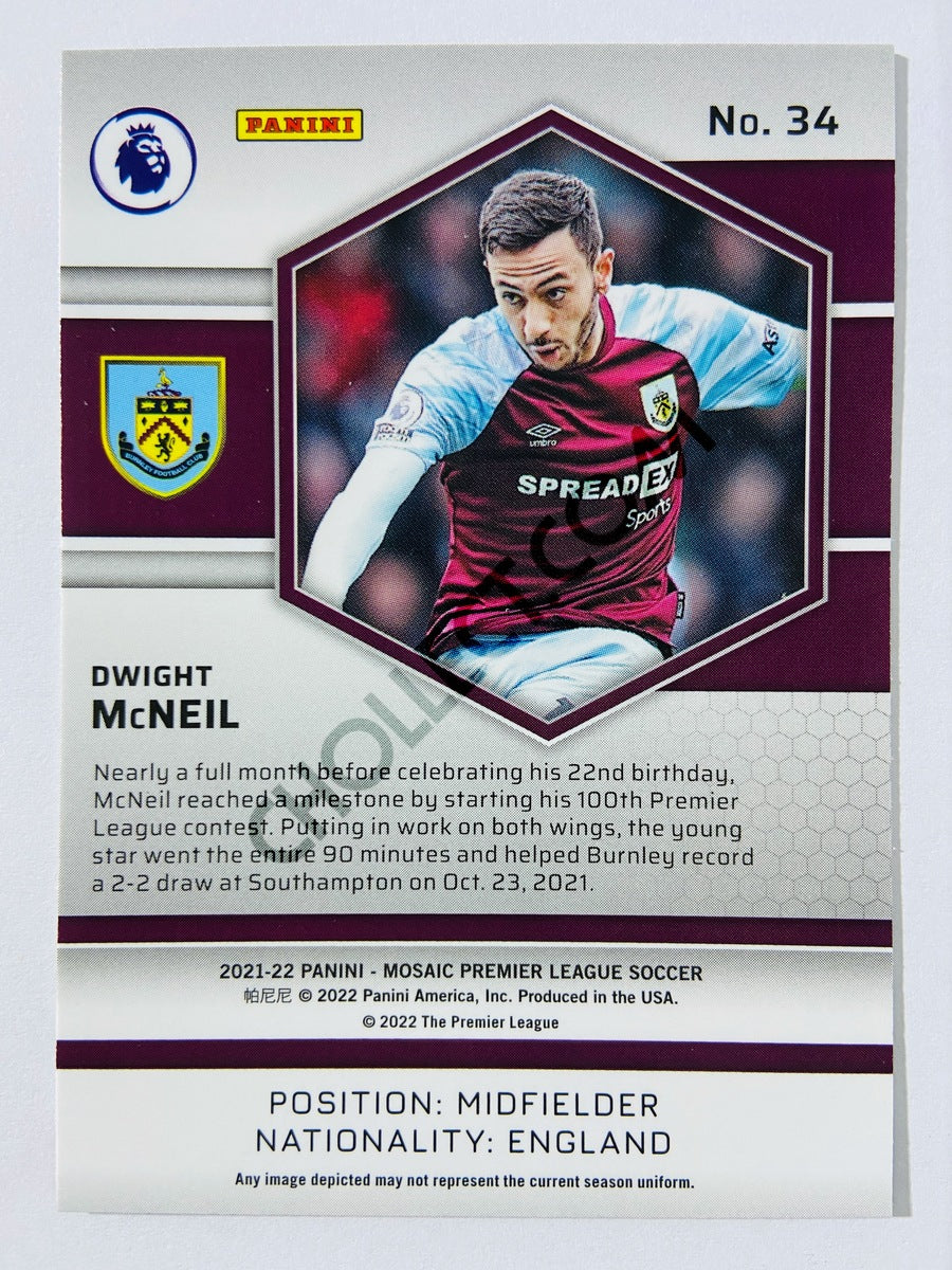 Dwight McNeil – Burnley 2021-22 Panini Mosaic Premier League #34