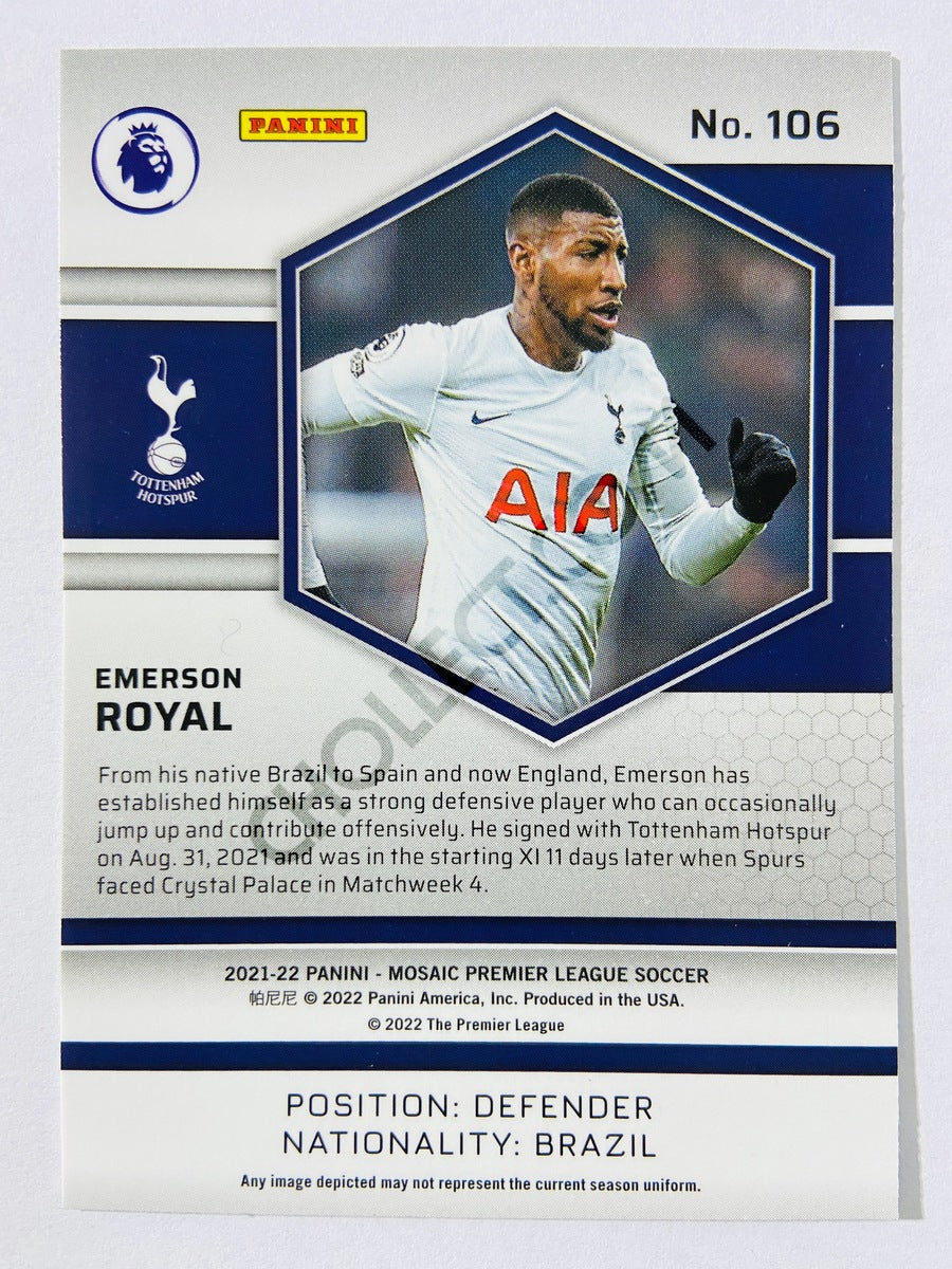 Emerson Royal – Tottenham Hotspur 2021-22 Panini Mosaic Premier League #106