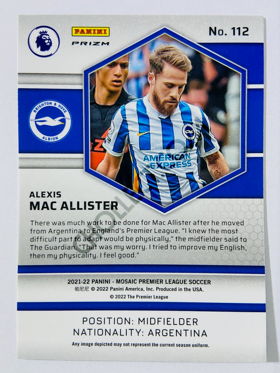 Alexis Mac Allister – Brighton & Hove Albion 2021-22 Panini Mosaic Premier League Silver Parallel #112