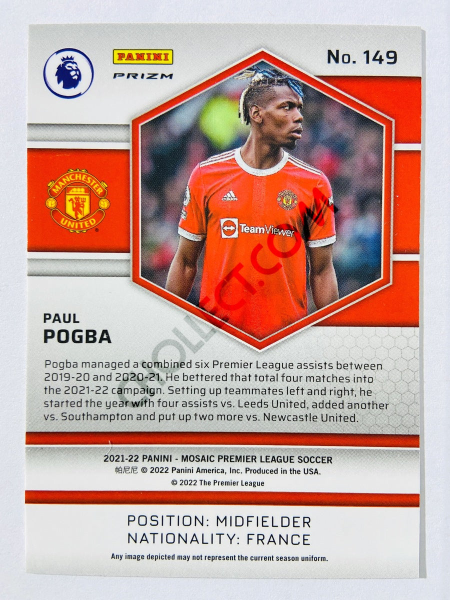 Paul Pogba – Manchester United 2021-22 Panini Mosaic Premier League Mosaic Parallel #149