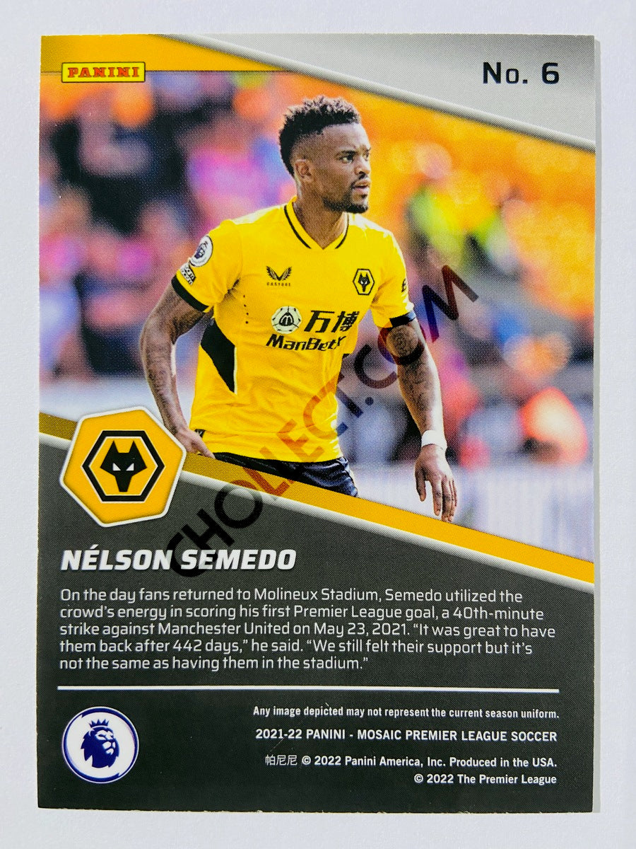 Nelson Semedo – Wolverhampton Wanderers 2021-22 Panini Mosaic Premier League Breakaway #6
