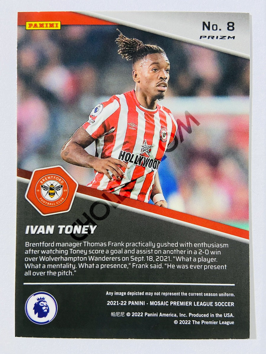 Ivan Toney - Brentford 2021-22 Panini Mosaic Premier League Breakaway Orange Fluorescent Parallel RC Rookie #8