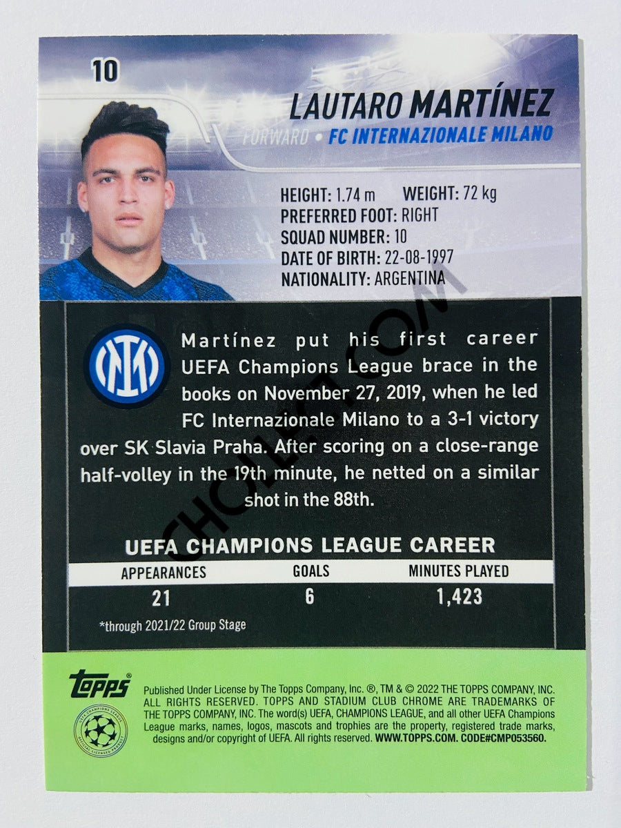 Lautaro Martínez - FC Internazionale Milano 2022 Topps Stadium Club Chrome UCL #10
