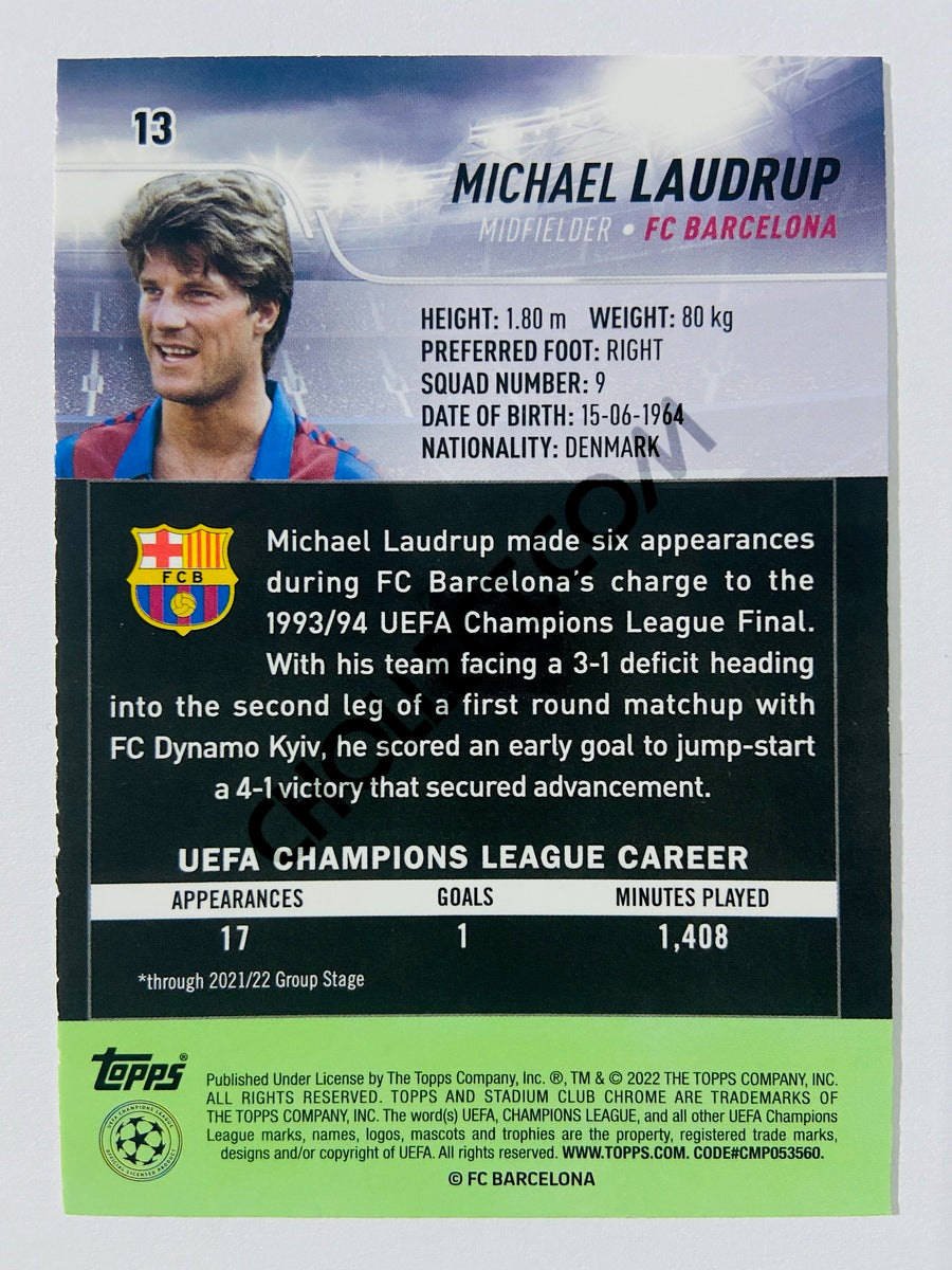 Michael Laudrup - FC Barcelona 2022 Topps Stadium Club Chrome UCL #13