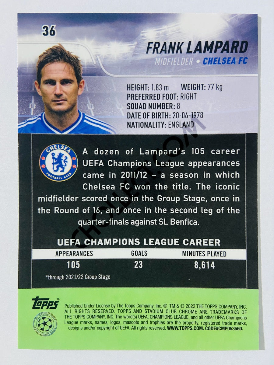 Frank Lampard - Chelsea FC 2022 Topps Stadium Club Chrome UCL #36