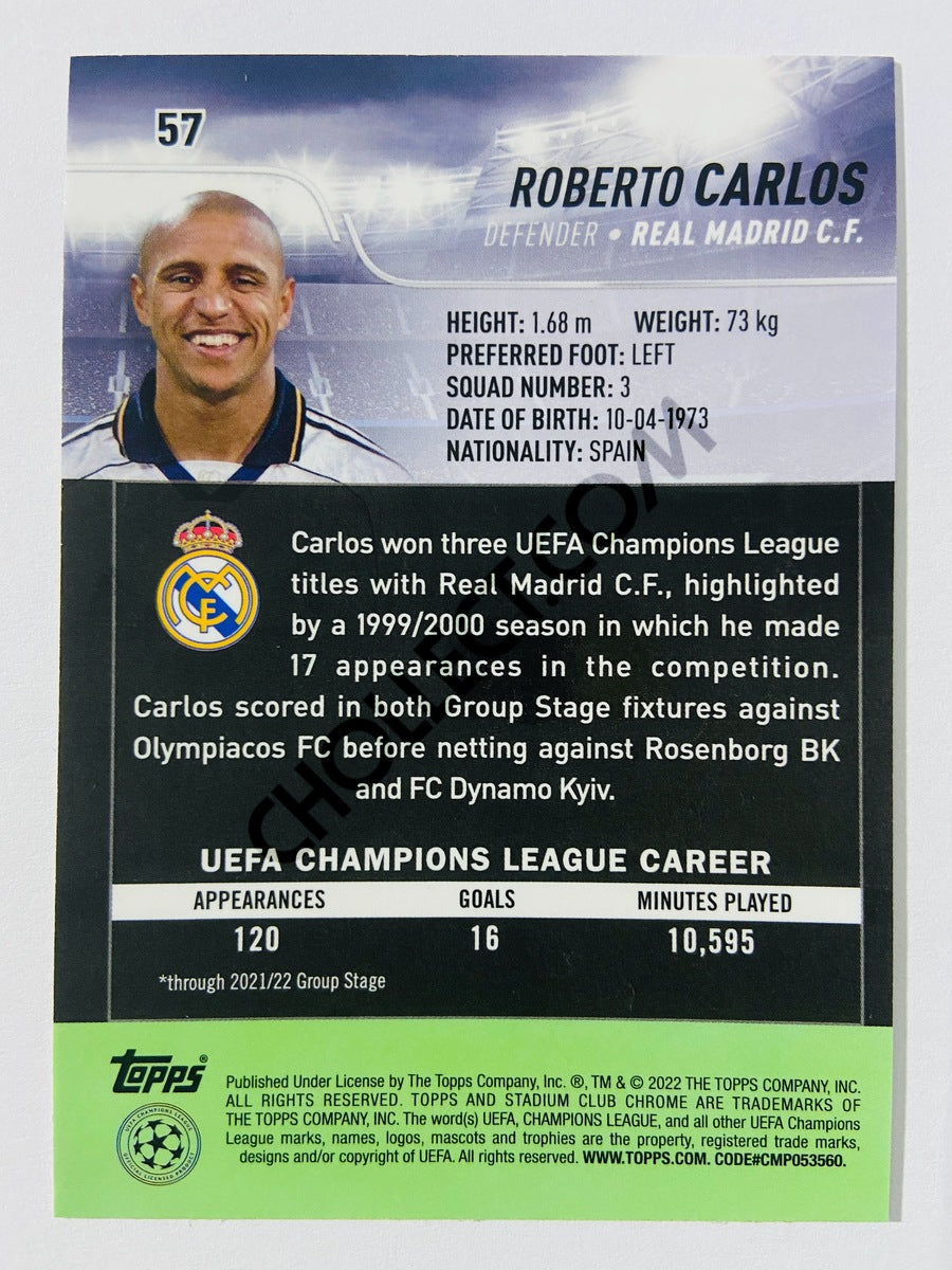 Roberto Carlos - Real Madrid C.F. 2022 Topps Stadium Club Chrome UCL #57
