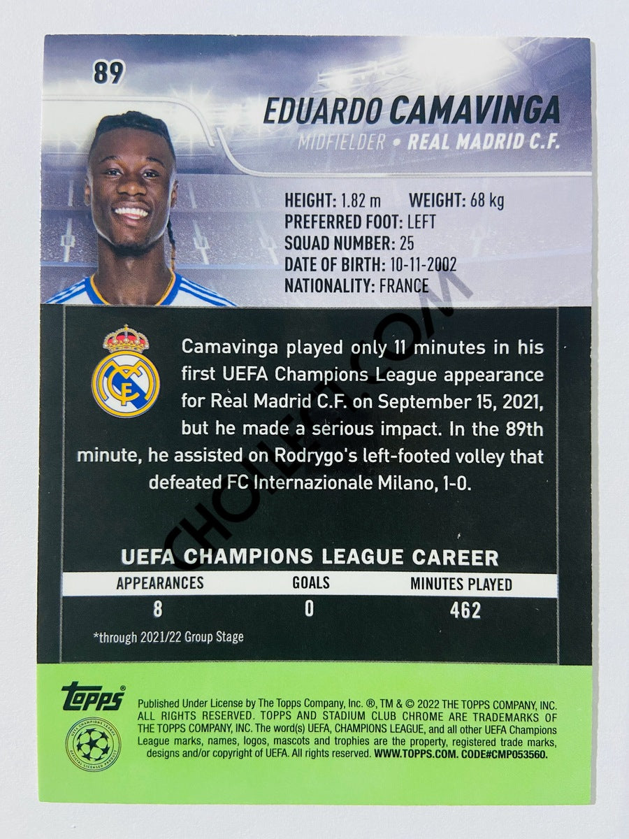 Eduardo Camavinga - Real Madrid C.F. 2022 Topps Stadium Club Chrome UCL #89