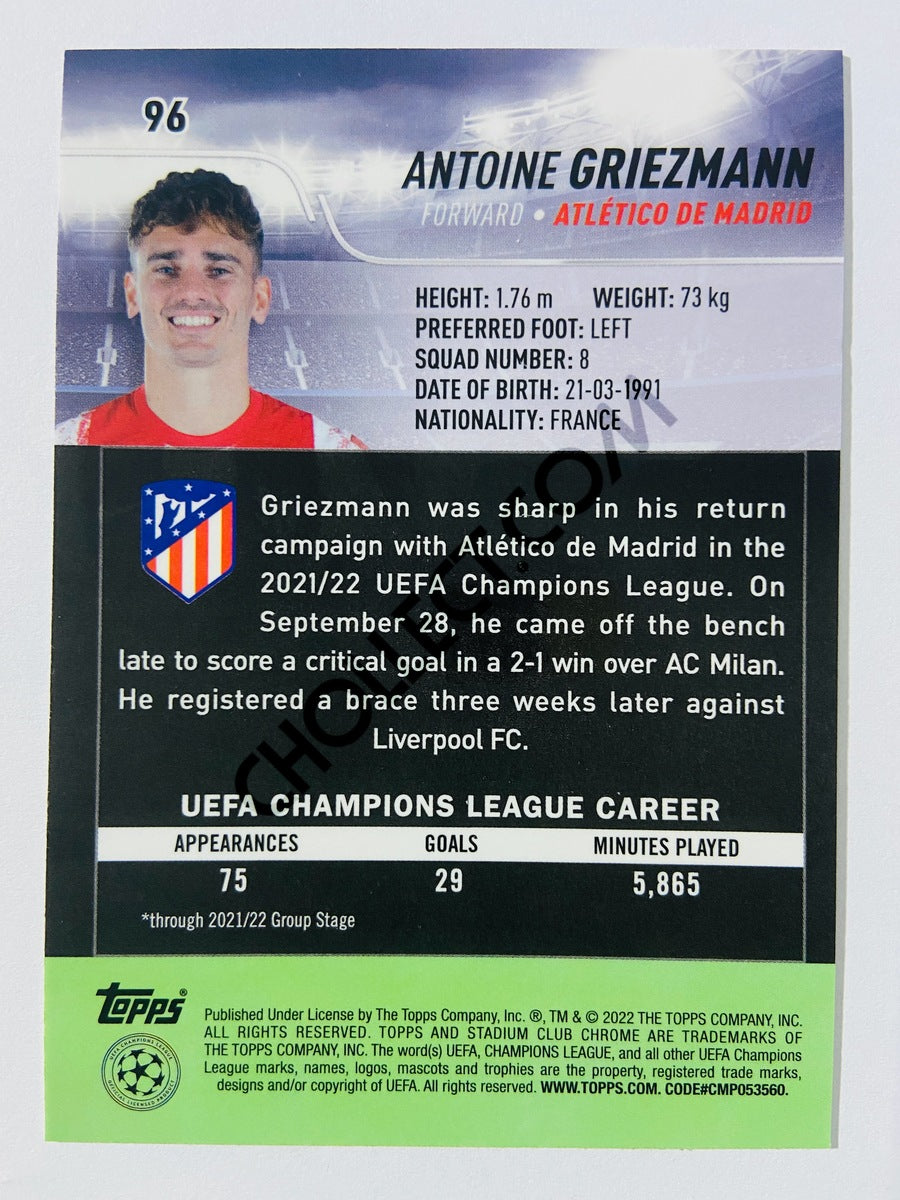 Antoine Griezmann - Atlético de Madrid 2022 Topps Stadium Club Chrome UCL #96