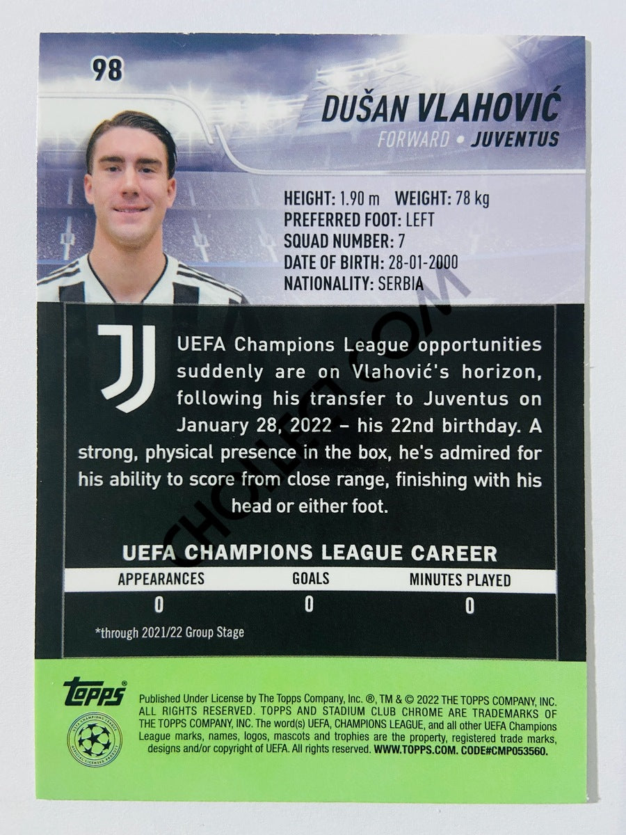 Dusan Vlahovic - Juventus 2022 Topps Stadium Club Chrome UCL #98
