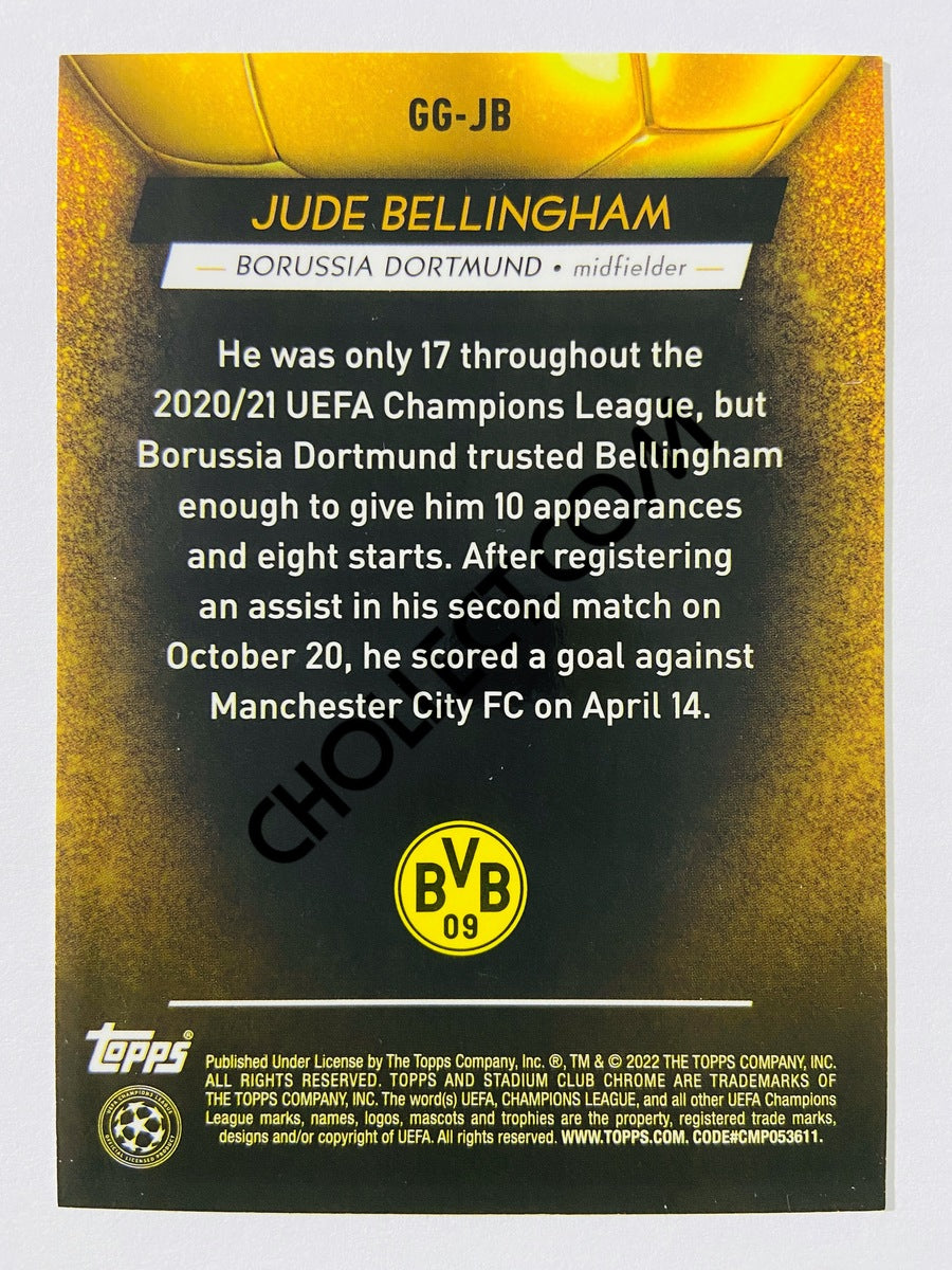 Jude Bellingham - Borussia Dortmund 2021-22 Topps Stadium Club Chrome Glimpses of Gold #GG-JB