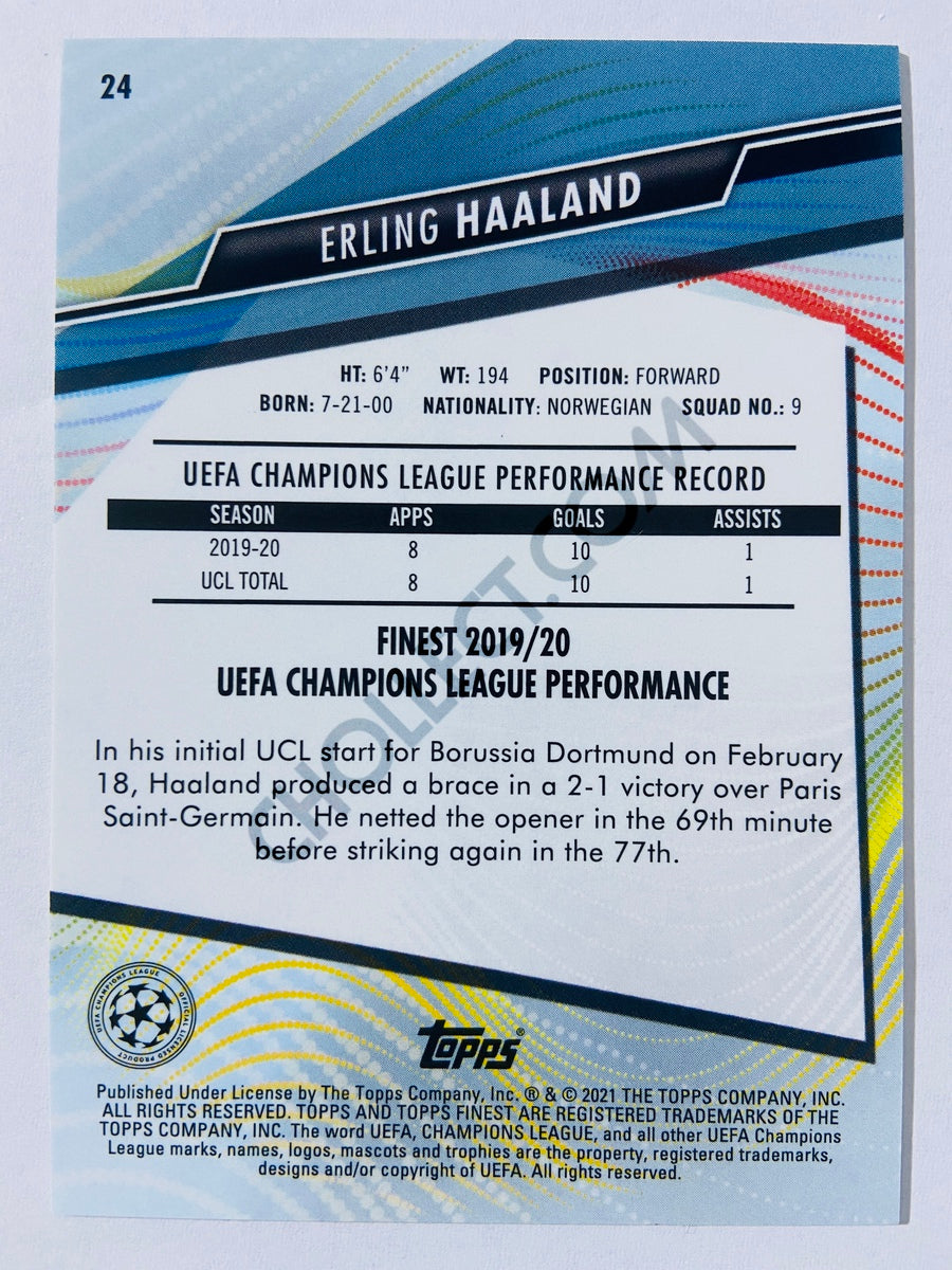 Erling Haaland - Borussia Dortmund 2021 Topps Finest UCL #24