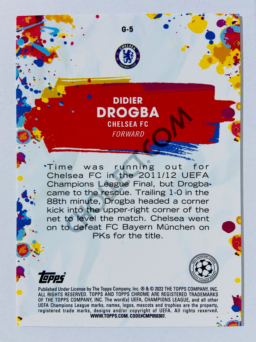 Didier Drogba - Chelsea FC 2021-22 Topps Chrome UCL Golazo #G-5