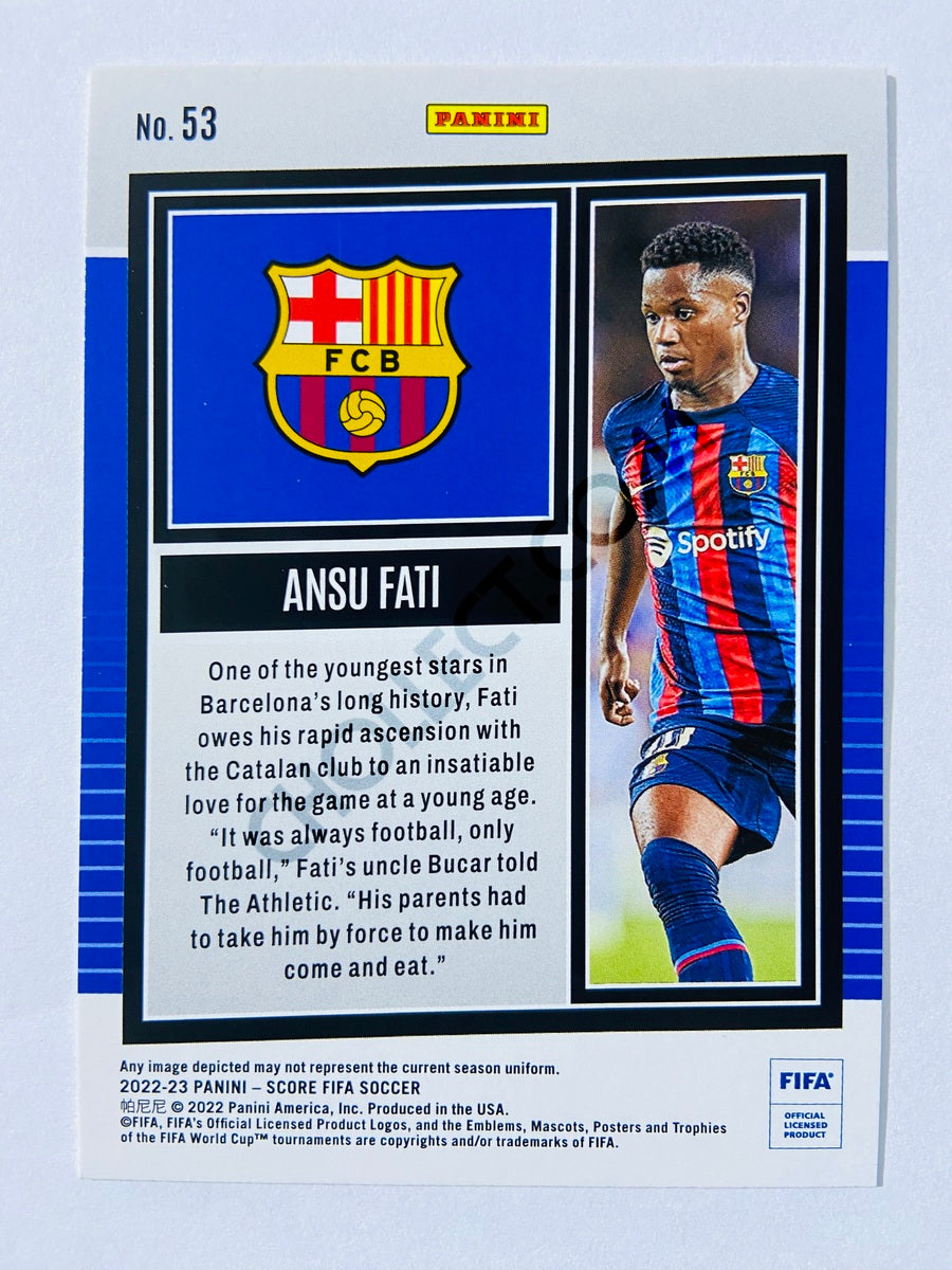 Ansu Fati - FC Barcelona 2022-23 Panini Score FIFA #53