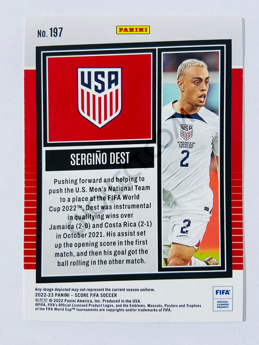Sergino Dest - United States 2022-23 Panini Score FIFA #197