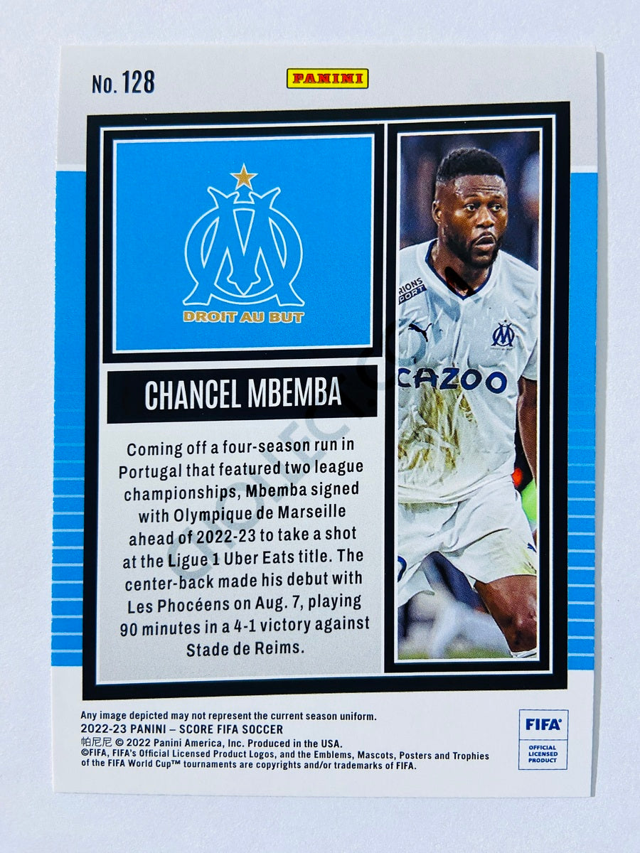 Chancel Mbemba - Olympique de Marseille 2022-23 Panini Score FIFA Laser Parallel RC Rookie #128