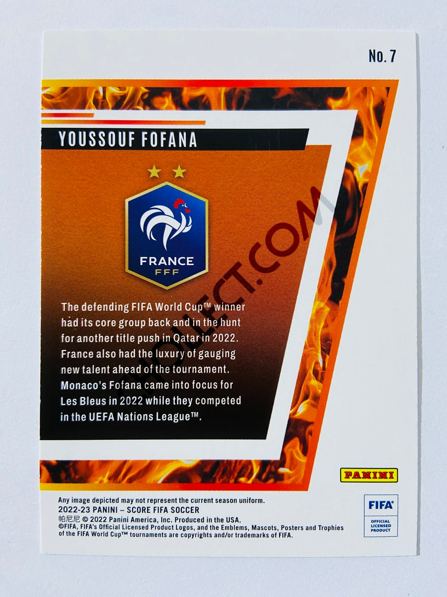 Youssouf Fofana - France 2022-23 Panini Score FIFA Hot Rookies Insert RC Rookie #7