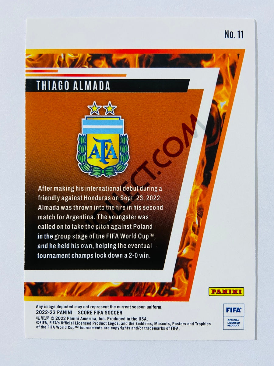 Thiago Almada - Argentina 2022-23 Panini Score FIFA Hot Rookies Insert RC Rookie #11