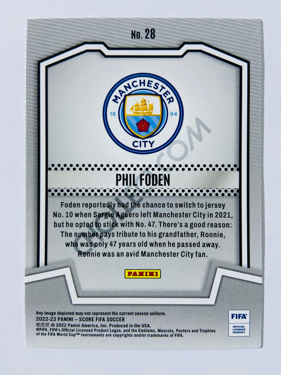 Phil Foden - Manchester City 2022-23 Panini Score FIFA Score Team Insert #28
